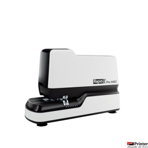 Zszywacz elektryczny Rapid Pro 90EC, na zasilacz, biały, 5 lat gwarancji, 50 kartek