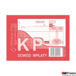 401-5 KP Dowód Wpłaty, A6 80 kartek, MICHALCZYK&PROKOP