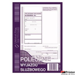505-3 Polecenie wyjazdu służbowego, A5 40 kartek, MICHALCZYK&PROKOP