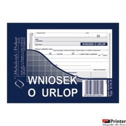 515-5 Wniosek o urlop, A6 40 kartek, MICHALCZYK&PROKOP
