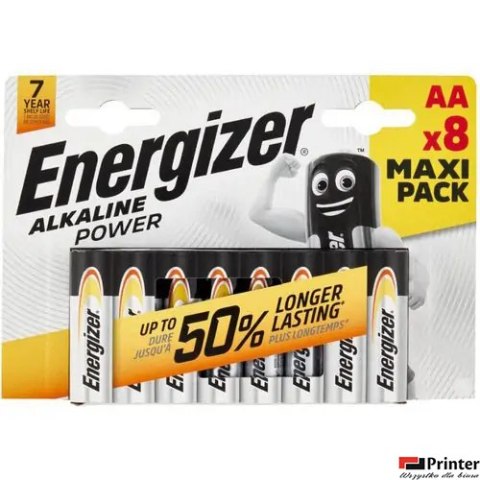 Bateria alkaliczna ENERGIZER POWER LR6/AA 1,5V, (8szt)