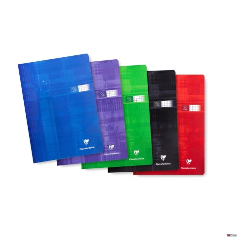 Brulion A4 96 kartek, w kratkę, papier 90g, mix kolorów, miękka oprawa CLAIREFONTAINE 69152AMXC