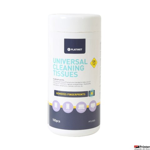 Chusteczki do czyszczenia plastików, szkła i obudów PLATINET PFS5855 100szt