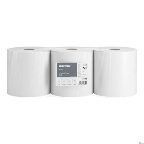 Czyściwo papierowe KATRIN PLUS XL 2, 3402, opakowanie: 3 rolki