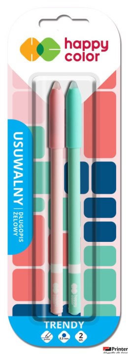 Długopis wymazywalny TRENDY 0.5mm niebieski 2 szt. na blistrze Happy Color HA 4120 01TR-3 BK2