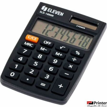 Kalkulator kieszonkowy ELEVEN SLD-100NR, 8-cyfrowy, czarny