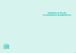 574-1 Ewidencja wyjść w godz.służbowych MICHALCZYK I PROKOP A4 32str.