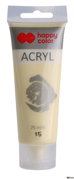 Farba akrylowa 75ml, jasnożółty limonkowy, Happy Color HA 7370 0075-15