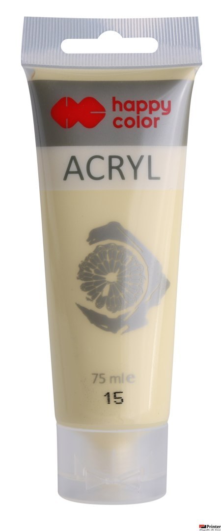 Farba akrylowa 75ml, jasnożółty limonkowy, Happy Color HA 7370 0075-15