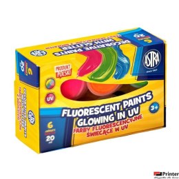 Farby fluorescencyjne Astra 6 kol x  20 ml STANDARD BOX