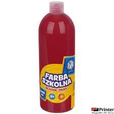 Farby szkolne Astra 1000 ml - czerwona ciemna, 301217044