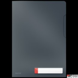 Folder A4 z kieszonką na etykietę Leitz Cosy, szara 47080089