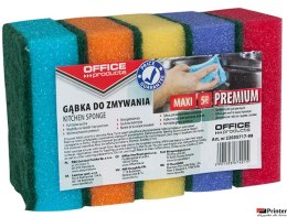 Gąbka do zmywania Maxi Premium, 5szt., mix kolorów, typu OFFICE PRODUCTS 22035717-99