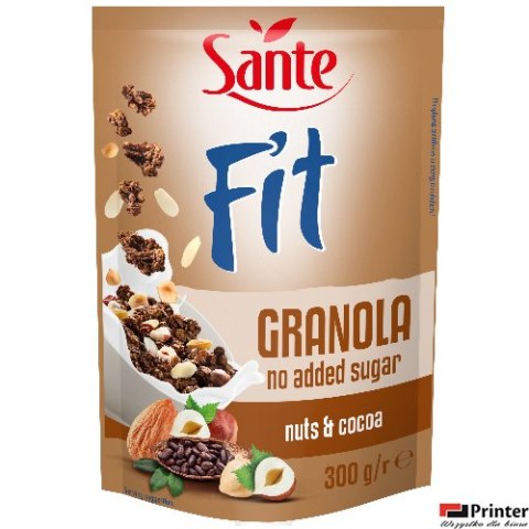 Granola orzechy-kakao Fit bez cukru 300g SANTE
