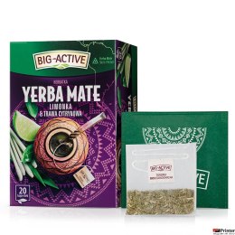 Herbata BIG-ACTIVE Yerba Mate 20x2g limonka i trawa cytrynowa