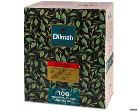 Nowy indeks gh 0192219 Herbata DILMAH English breakfast 100 kopert x2g czarna z zawieszką