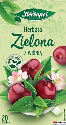 Herbata HERBAPOL Zielona z wiśnią 20t