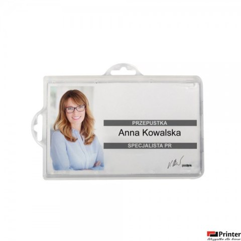 Identyfikator 50x90 mm (50szt.) NB066 OPUS 2 uszka BADGE HOLDER UNIVERSAL