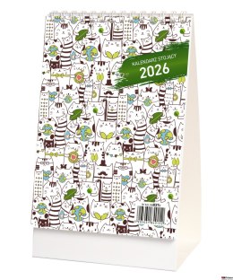 Kalendarz stojący tygodniowy KB037B mix 2026 WOKÓŁ NAS