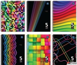 Kołozeszyt B5 100k 5 kolorów registrów miękka oprawa INTERDRUK