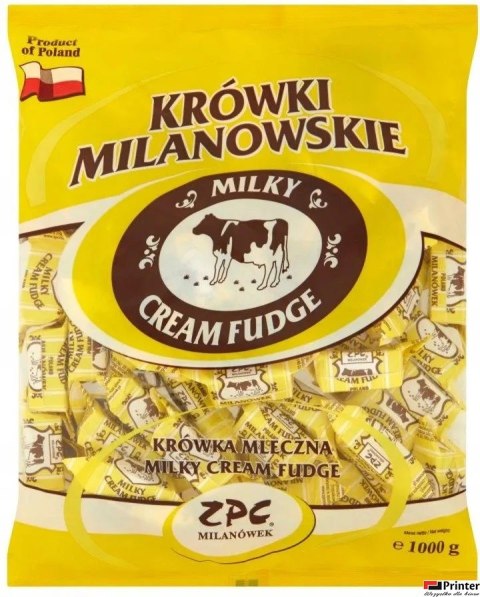 Krówki Milanowskie mleczne 1000g ZPC MILANÓWEK