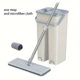 MOP PŁASKI PROSTOKĄTNY Z WIADREM TopPaper dwukomorowych z wyciskaczem