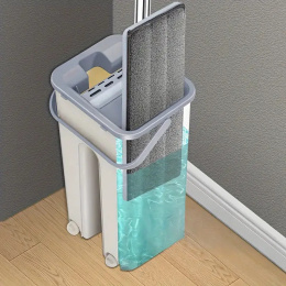 MOP PŁASKI PROSTOKĄTNY Z WIADREM TopPaper dwukomorowych z wyciskaczem