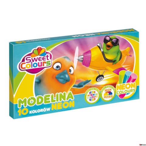 Modelina 10 kolorów fluo Sweet Colours 01440 KOMA-PLAST