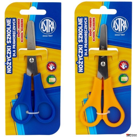 Nożyczki szkolne Astra z podziałką dla praworęcznych 407118002