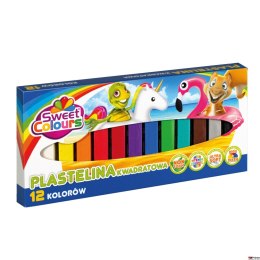 Plastelina 12 kolorów kwadratowa Sweet Colours 91635 KOMA-PLAST