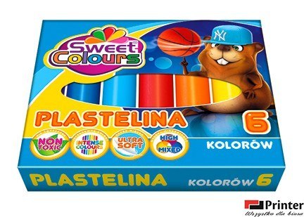 Plastelina 6 kolorów Sweet Colours 01518 KOMA-PLAST