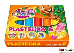 Plastelina 6 kolorów fluo Sweet Colours 01525 KOMA-PLAST