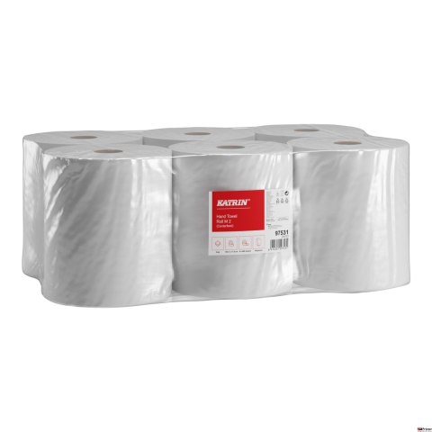 Ręczniki w roli białe KATRIN M2 150metrów, 97531, opakowanie: 6 rolek