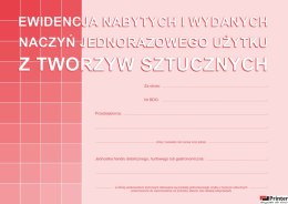 S-210-3 Ewidencja nabytych i wydanych naczyń jednorazowego użytku z tworzyw sztucznych A5 MICHALCZYK I PROKOP