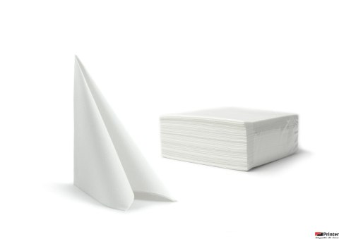 Serwetki 40x40cm fizelina op.50szt białe 6103C