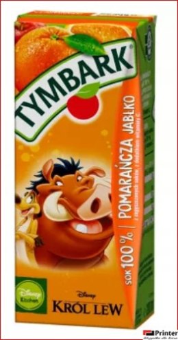 Sok TYMBARK pomarańcza-jabłko 0.2l 200ml (27 w zgrzewce) KARTONIK