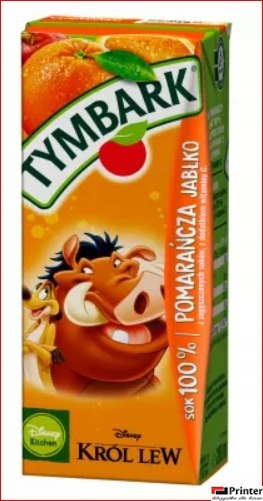 Sok TYMBARK pomarańcza-jabłko 0.2l 200ml (27 w zgrzewce) KARTONIK