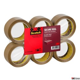 Taśma pakowa SCOTCH SECURE SEAL, 50mm, 66m, brązowa