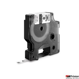 Taśma poliestrowa RHINO trwała 6mm czarna na białym 1805442 DYMO