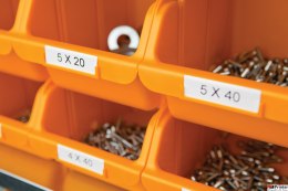 Taśma winylowa RHINO 12mm czarna na białym 18444/S0718600 DYMO