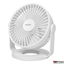 Wentylator biurkowy z akumulatorem USB-C, biały, 1200MAH 5W SAVIO AD-01