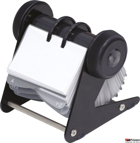 Wizytownik obrotowy DONAU, na 400 wizytówek, czarny