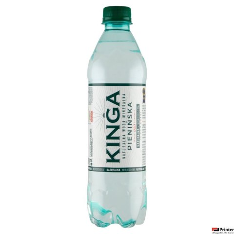 Woda KINGA PIENIŃSKA 0,5L (12szt.) NATURALNA delikatnie gazowana (zielona)