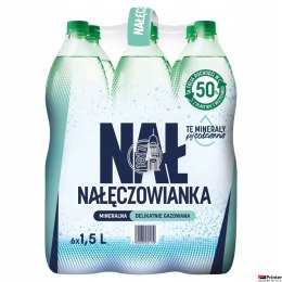 Woda NAŁĘCZOWIANKA mocniejszy gaz 1.0L butelka PET zgrzewka 6 szt.