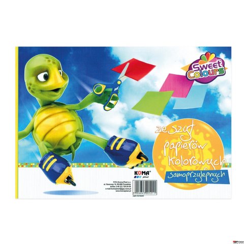 Zeszyt papierów kolorowych samoprzylepnych A4 8 kartek Sweet Colours 01211 KOMA-PLAST