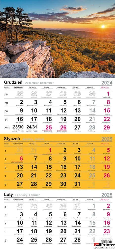 Kalendarz trójdzielny (H) 2026 Michalczyk i Prokop T-106T-11