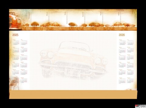 Terminarz - Planer A2 z listwą 2026 Auto Michalczyk i Prokop T-1-A2-6 kalendarz biuwar