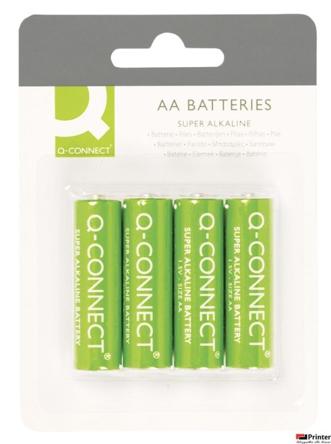 Baterie super-alkaliczne AA, LR06, 1,5V, 4szt., typu Q-CONNECT KF00489