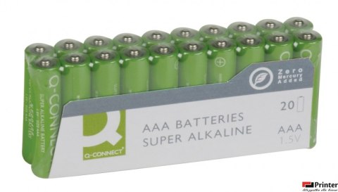 Baterie super-alkaliczne Q-CONNECT AAA, LR03, 1,5V, 20szt. KF10849