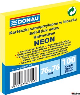 Bloczek samop.76x76 100k neon żółty 7586011-11 DONAU